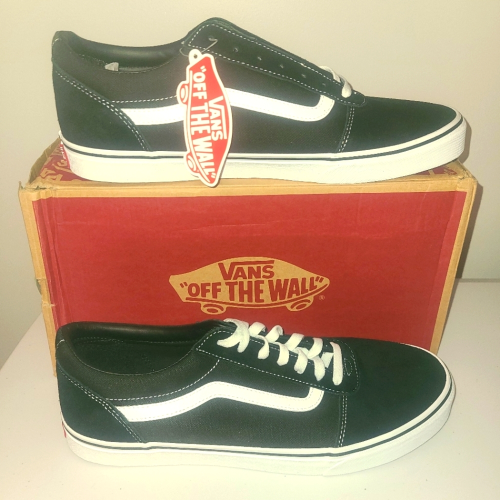 Vans Ward Black White Men's Shoes Sports Sneakers VN0A36EMC4R Suede Canvas NEW